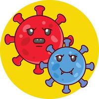 ilustración de vector de virus en un fondo. símbolos de calidad premium. iconos vectoriales para concepto y diseño gráfico.