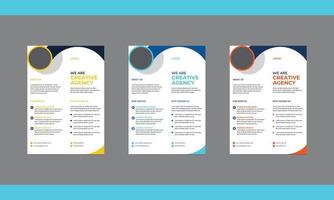 Modern business flyer brochure template design. vector
