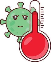 ilustración de vector de temperatura en un fondo. símbolos de calidad premium. iconos vectoriales para concepto y diseño gráfico.