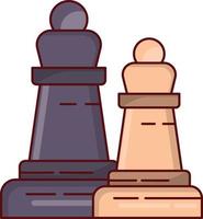 ilustración vectorial de ajedrez en un fondo. símbolos de calidad premium. iconos vectoriales para concepto y diseño gráfico.