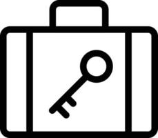 Ilustración de vector clave de maletín en un fondo. Símbolos de calidad premium. iconos vectoriales para concepto y diseño gráfico.