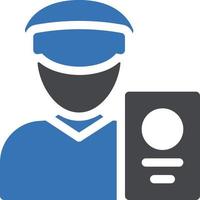 ilustración de vector de policía en un fondo. símbolos de calidad premium. iconos vectoriales para concepto y diseño gráfico.