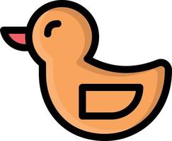 ilustración de vector de pato en un fondo. símbolos de calidad premium. iconos vectoriales para concepto y diseño gráfico.