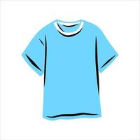 Cartoon blue casual top t-shirt vector