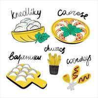 Traditional cuisine from different countries vector