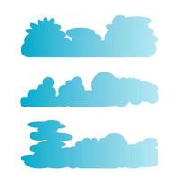 blud cloudscape on white background vector