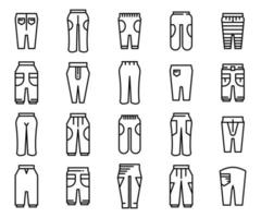 ilustración de línea de pantalones de pantalón vector