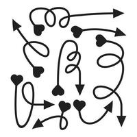 doodle arrows illustration vector
