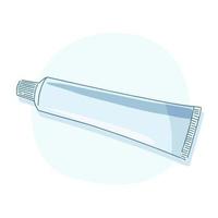 Drawing of a tube of toothpaste, cream or ointment vector