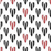 Heart doodle drawing seamless pattern.Design decoration element. vector