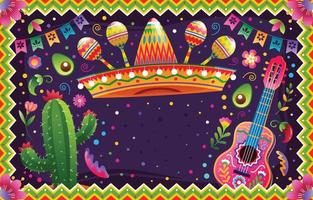 Colourful Design Mexican Holiday Chinco De Stock Vector (Royalty Free)  1943036716