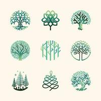 Tree Logo Set vector