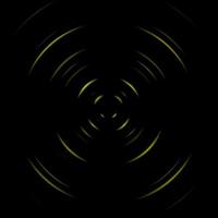 Abstract yellow wireless network symbol on black background photo