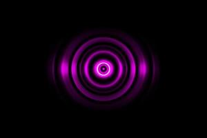 anillo morado oscuro con ondas sonoras oscilantes, fondo abstracto foto