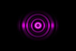 Dark purple ring with sound waves oscillating, abstract background photo
