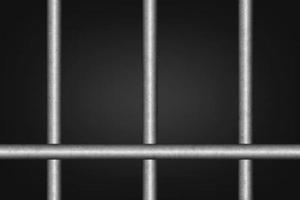 Chrome prison bars on black background photo