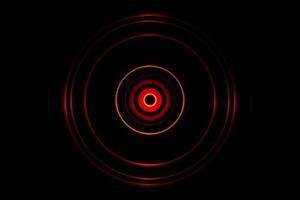 Round orange light with circle signal, abstract background photo