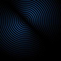 las ondas de sonido abstractas tienen un efecto de color azul sobre fondo negro. foto