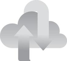 There is uploading and downloading by cloud. vector