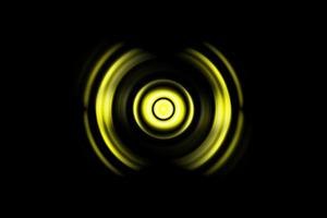 Abstract light yellow ring with sound waves oscillating background photo