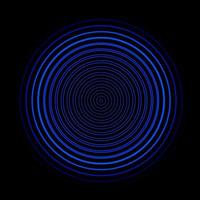círculo azul ondas de sonido oscilantes, fondo abstracto foto