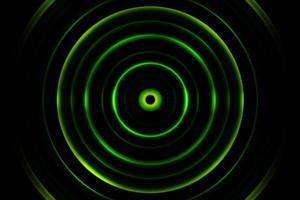Green digital sound wave or circle signal, abstract background