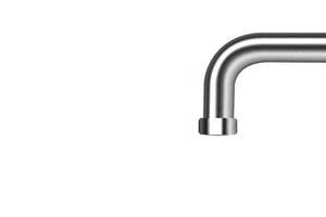 Chrome faucet isolate on white background photo