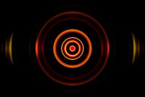 Orange light spiral with circle signal, abstract background photo