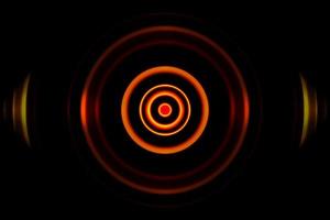 Orange light spiral with circle signal, abstract background photo