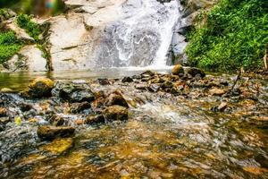 waterfall beautiful nature in north Thailand Travel photo