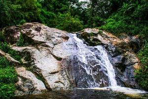 waterfall beautiful nature in north Thailand Travel photo