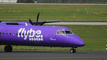 FlyBe Bombardier on the taxiway video