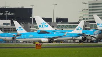 Boeing 737 of KLM at apron video