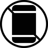 not allowed mobile vector illustration on a background.Premium quality symbols. vector icons for concept and graphic design.