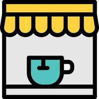 ilustración de vector de café en un fondo. símbolos de calidad premium. iconos vectoriales para concepto y diseño gráfico.