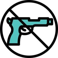 not allowed weapon vector illustration on a background.Premium quality symbols. vector icons for concept and graphic design.