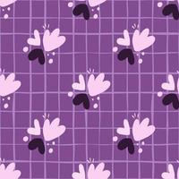 Childish pattern with flowers seamless pattern. Creative abstract heart shape wallpaper. vector