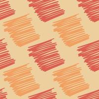 Brushstrokes and thin stripes seamless pattern. Cross Hatching endless background. Grunge backdrop. vector
