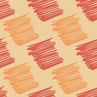 Brushstrokes and thin stripes seamless pattern. Cross Hatching endless background. Grunge backdrop. vector