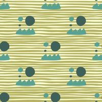 Creative shape seamless pattern. Creative various doodle shapes background. vector