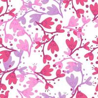 Abstract flowers seamless pattern. vector