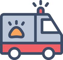 ilustración de vector de ambulancia en un fondo. símbolos de calidad premium. iconos vectoriales para concepto y diseño gráfico.