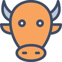 ilustración de vector de vaca en un fondo. símbolos de calidad premium. iconos vectoriales para concepto y diseño gráfico.