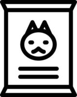 ilustración de vector de comida para gatos en un fondo. símbolos de calidad premium. iconos vectoriales para concepto y diseño gráfico.