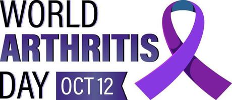 World arthritis day word banner design vector