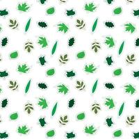 vector pattern with the image of green leaves