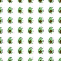 vector seamless pattern with avocado image