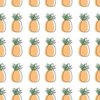 vector seamless pattern with pineapple