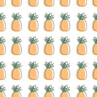 vector seamless pattern with pineapple