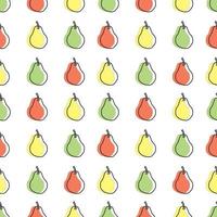 vector seamless pattern with pears